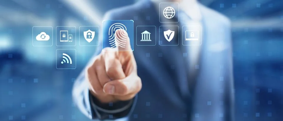 Biometric Authentication System for Identity Verification and Cybersecurity.. Stock Photos