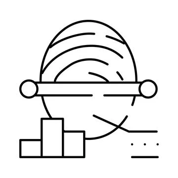 Biometric data analysis and identification icon concept イラスト素材