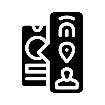 Biometric data glyph icon vector illustration sign Stock Illustration