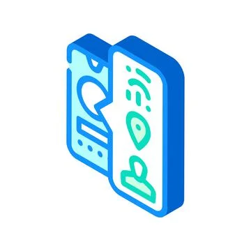 Biometric data isometric icon vector illustration sign Stockillustratie