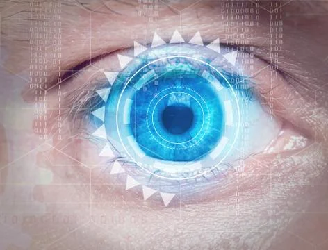 Biometric eye scan Stock Photos