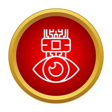 Biometric eye scan recognizing digital artificial intelligence identity Stock Illustration
