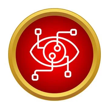 Biometric eye scanning icon recognizing digital technology 스톡 일러스트