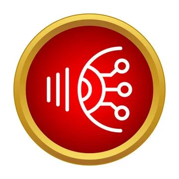 Biometric eye scanning technology icon for digital security Stock Illustration