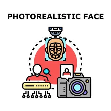 Biometric face recognition scanning and digital identification Stock Illustration