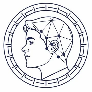 Biometric Face Recognition Security Line Vector Icon Stock Illustration