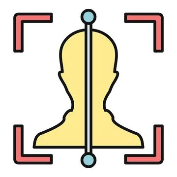 Biometric facial recognition scanning system for security access Stock Illustration