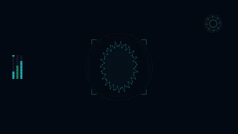 Biometric Facial Scan Telemetry Loop Stock Footage 344926623