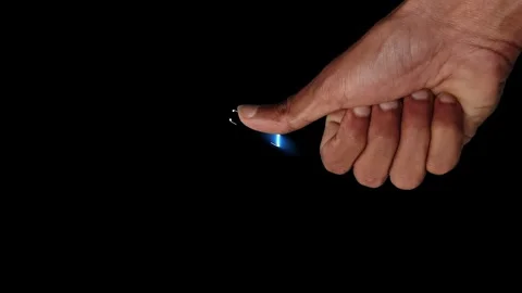 Biometric Fingerprint Recognition on Touchscreen Device, Identity Verificat.. Stock Footage 309265607