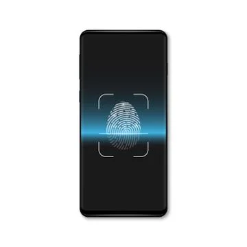 Biometric Fingerprint Scan, Identification System Stock-Illustration