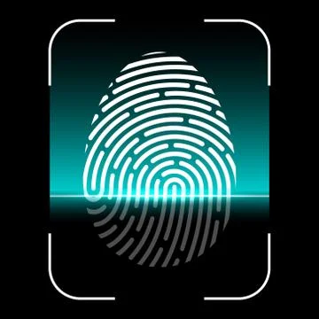 Biometric Fingerprint Scan Illustrazione stock
