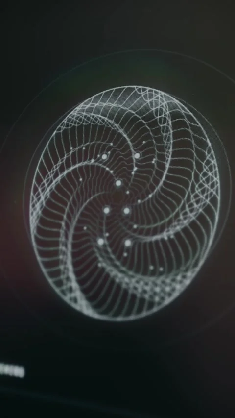 Biometric fingerprint scan visualization with ridge details, minutiae points Stock Footage 333822657