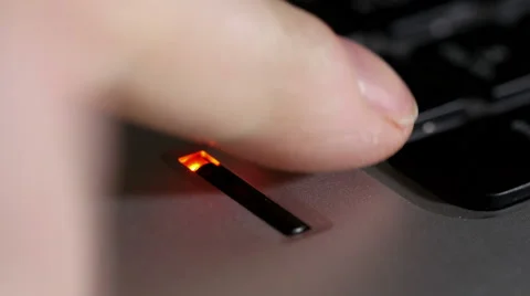 Biometric fingerprint scanner on computer, 4K UHD Stock Footage 45137722