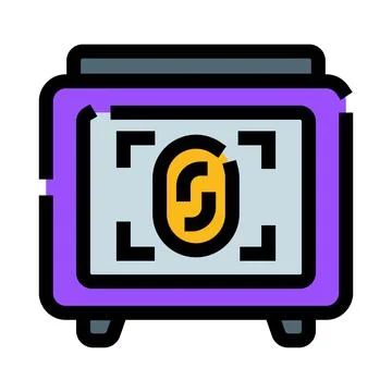 Biometric fingerprint scanner ensuring data protection and security Stock Illustration