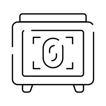 Biometric fingerprint scanner securing access control system Illustrazione stock