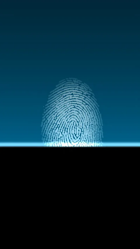 Biometric Fingerprint Scanner - Vertical Orientation Stock Footage 293355597