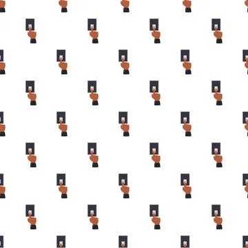 Biometric fingerprint scanning access control seamless pattern 스톡 일러스트