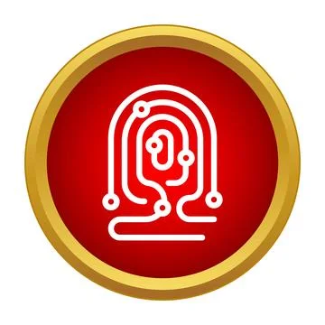 Biometric fingerprint scanning for digital security identity Stock-Illustration