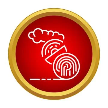 Biometric fingerprint scanning secure cloud data authentication Stock Illustration