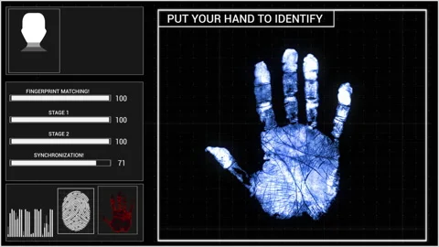 Biometric Hand Scanner Stock Video Footage | Royalty Free Biometric ...