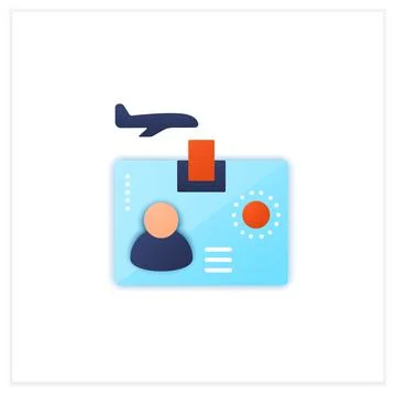 Biometric id flat icon Stock Illustration