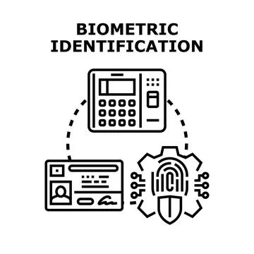 Biometric identification and security concept for access control Stock Illustration