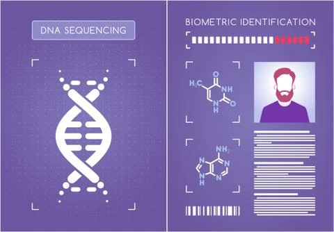 Biometric Identification by DNA Illustrazione stock