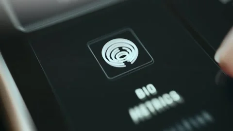 Biometric Identity Scan - Portrait Technology View Stock Footage 336947542