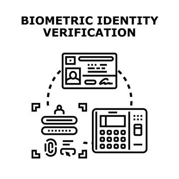 Biometric identity verification system for security access Stock Illustration