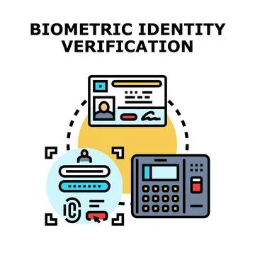 Biometric identity verification system for security access Stock Illustration