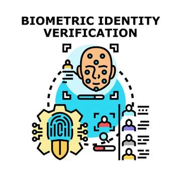 Biometric identity verification system for security access Stock Illustration