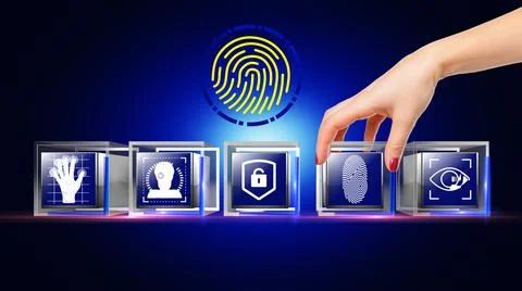 Biometric Letter Concept Illustrazione stock