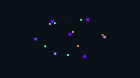 Biometric Neural Signal Processing Synaptic Network Stock Footage 342481835
