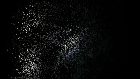 Biometric Palm Scan and AI Human Computer Interaction for Metaverse Cyberpunk Stock Footage 337136170