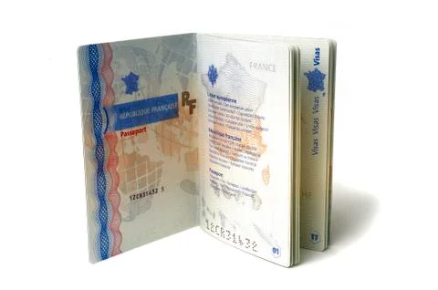 Biometric passport Stock Photos