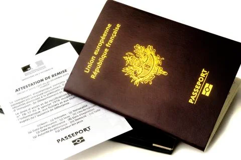 Biometric passport Stock Photos