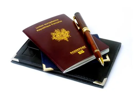 Biometric passport Stock Photos