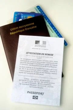 Biometric passport Stock Photos