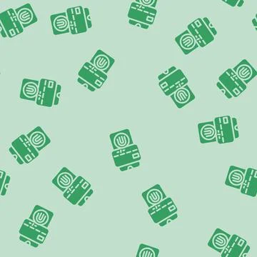 Biometric payment authentication fintech glyph vector seamless pattern Stockillustratie