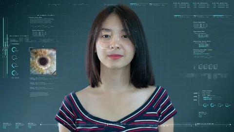 Biometric Retina Recognition Stock Footage 125809145