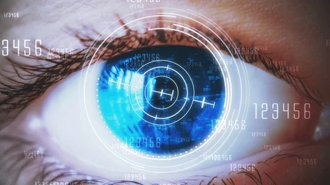 Biometric Retina Scanner Video stock 111023114