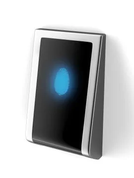 Biometric scan of a finger 库存插图