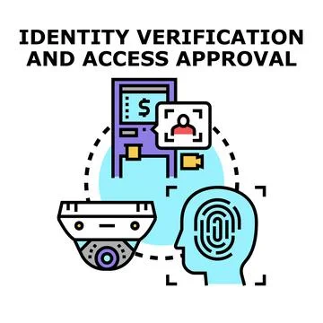 Biometric security access and personal identity verification Stock Illustration