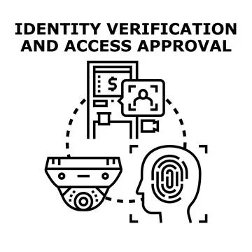 Biometric security access and personal identity verification Stock Illustration