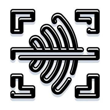 Biometric security access scanning digital identification data Stock Illustration