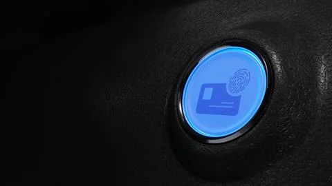 Biometric Security Button Digital Innovation Concept Stock Illustration