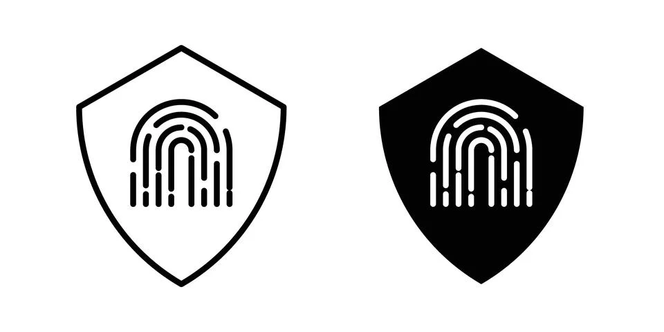 Biometric security icon graphic design. web icons vectors Stock Illustration