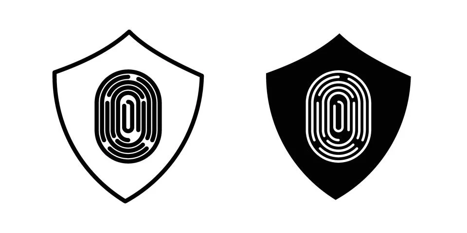 Biometric security icon vector design illustrations Stock Illustration