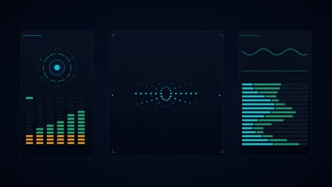 Biometric Security Identification Scan Dashboard 스톡 동영상 345039882