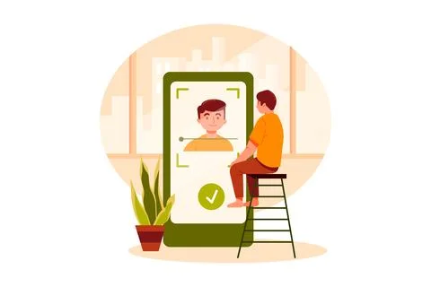 Biometric Security Stock Illustration